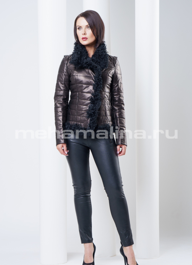 Кожаная куртка модель № K-248 в кредит