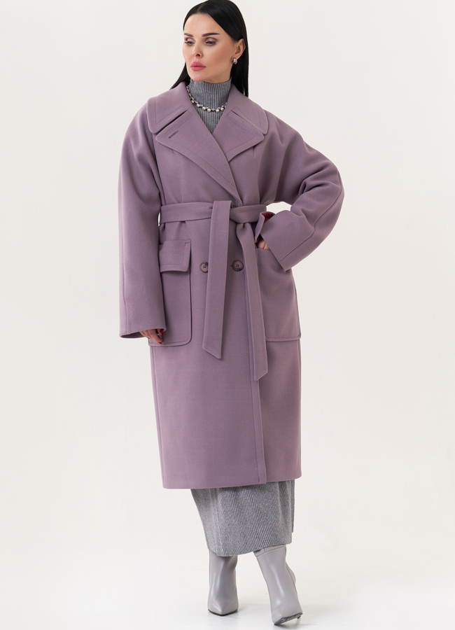 Пальто с английским воротником модель № 26842 в кредит