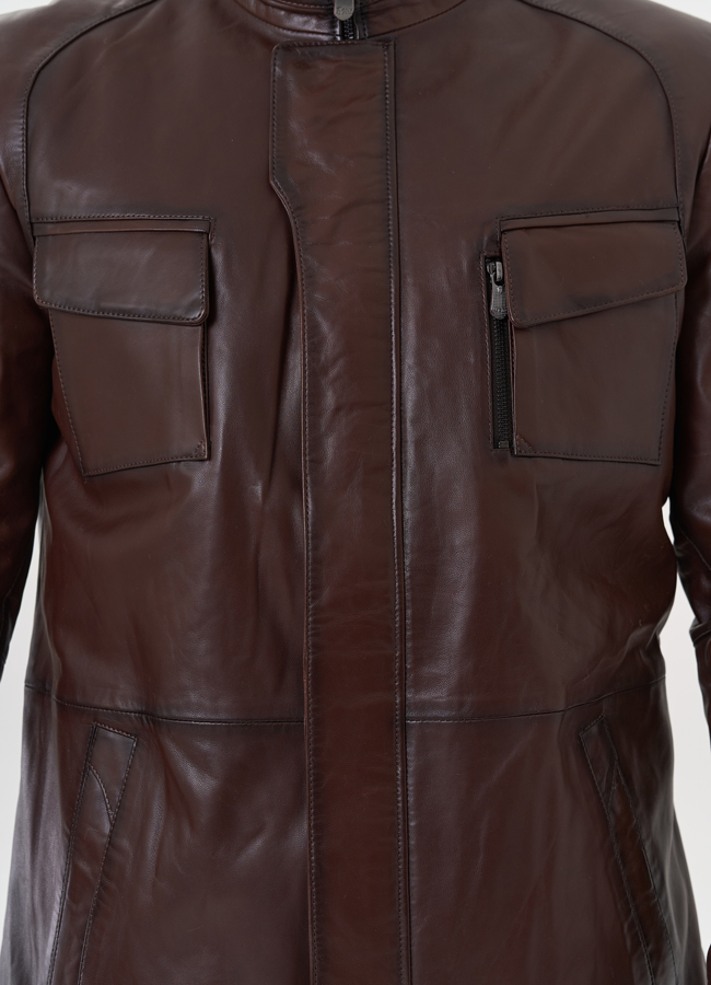 Мужская куртка из натуральной кожи модель № 26703 в рассрочку