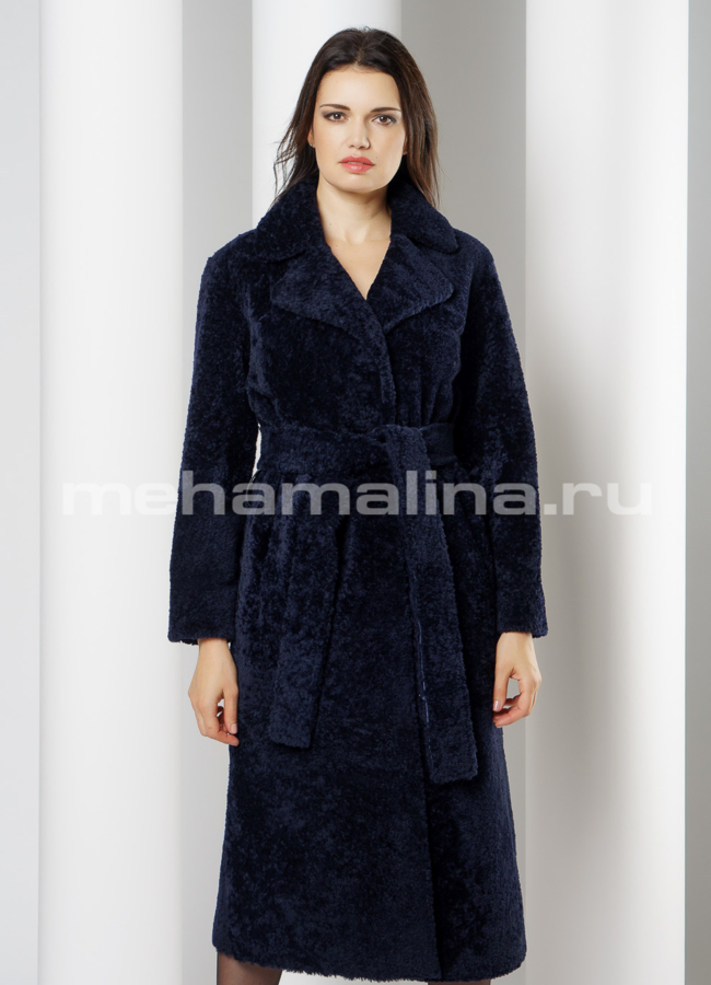 Шуба из астрагана модель № D-204 меха малина