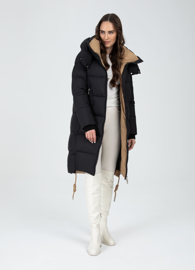 Женский пуховик с капюшоном  модель № 25803 в кредит