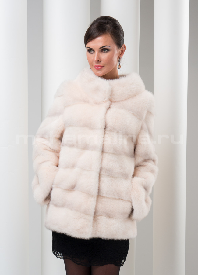 фото Шуба норка, поперечка модель № S-163 фото Шуба норка, поперечка модель № S-163