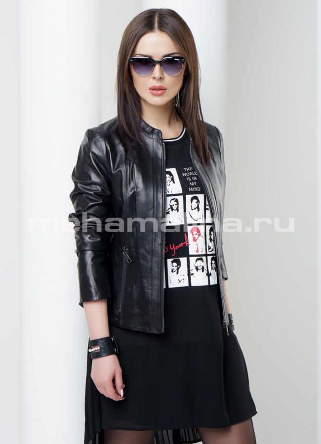 фото Кожаная куртка модель № K-341