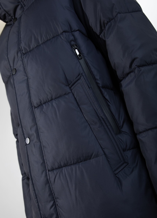 Мужской пуховик с капюшоном  модель № 25787 универмаг малина