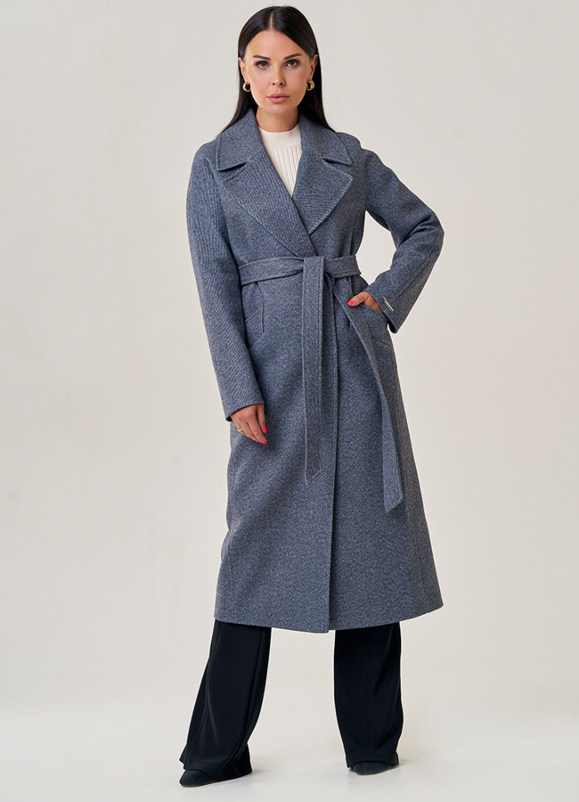 Женское пальто с английским воротником модель № 22945 универмаг малина