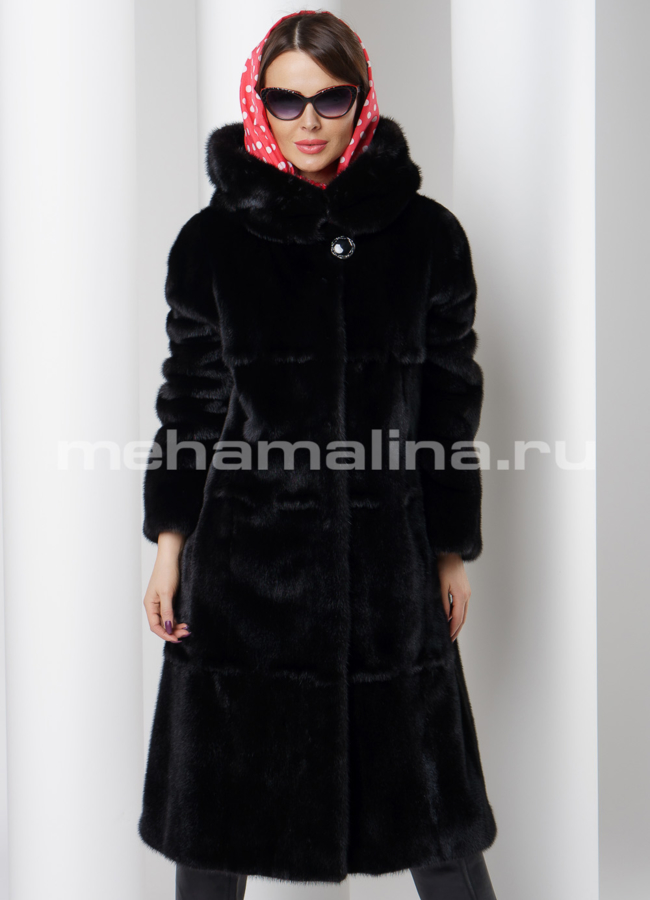 Шуба из скандинавской норки модель № S-516 универмаг малина