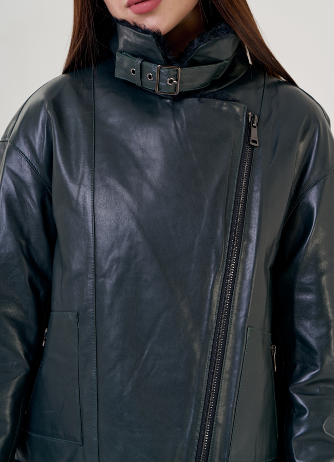 Куртка женская из натуральной кожи  модель № 23262 в рассрочку