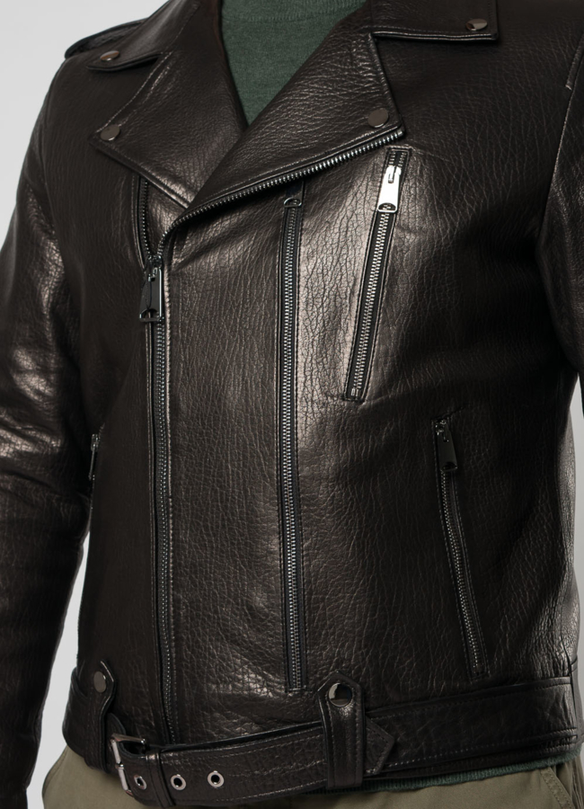 Мужская куртка из натуральной кожи модель № Е-49 универмаг малина