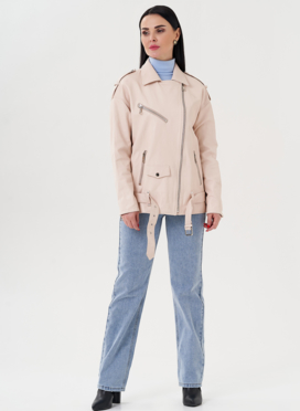 Куртка из светлой кожи Куртка из светлой кожи