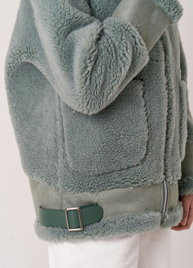 Куртка из шерсти с накладными карманами модель № 19431 в кредит