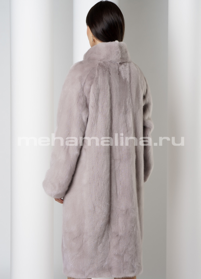 Норковая шуба с воротником модель № S-751 в кредит