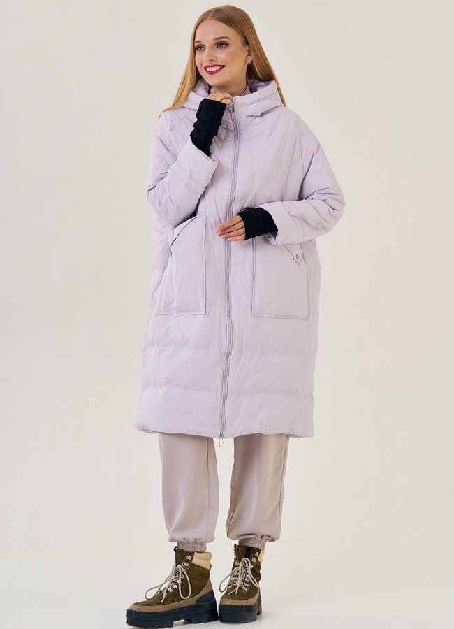 Длинный женский пуховик оверсайз Malina Siberian модель № 23233 универмаг малина