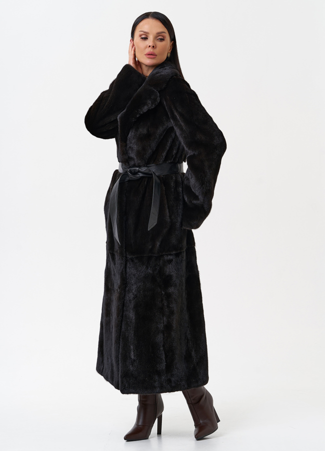 Шуба из меха скандинавской норки  модель № 28919 универмаг малина