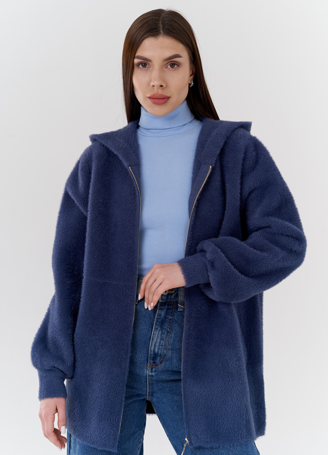 Женский кардиган с капюшоном  модель № 22514 универмаг малина