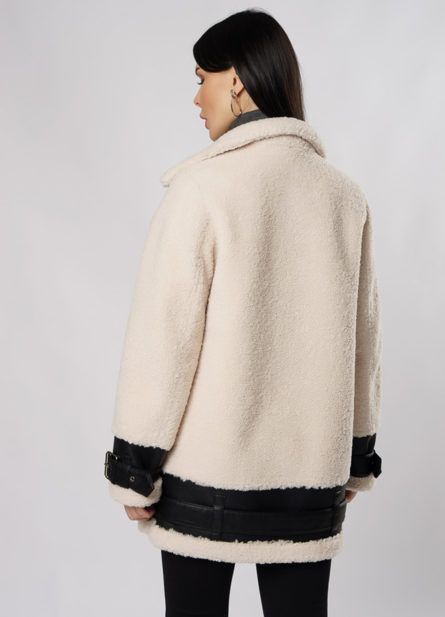 Дубленка пилот из эко кожи модель № 18994 универмаг малина