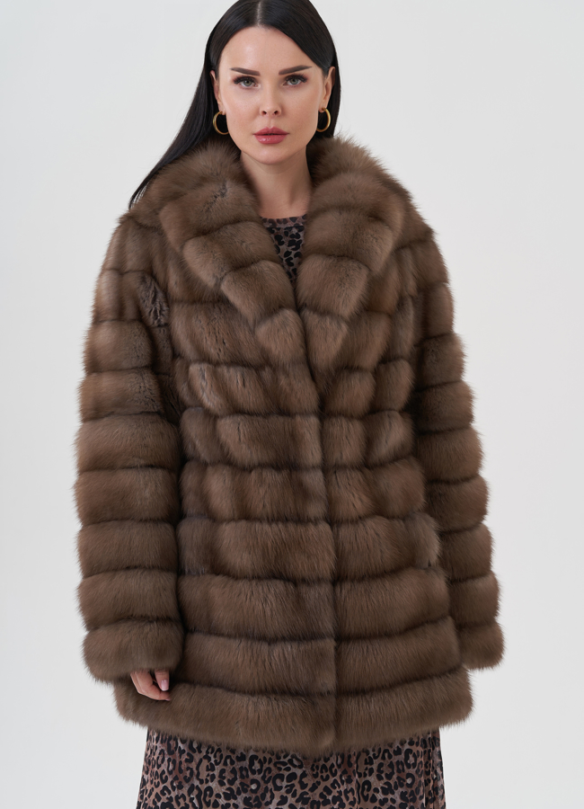 Шуба из куницы  модель № 24641 универмаг малина