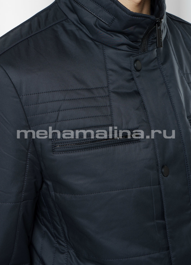 Куртка прямого силуэта темно-синего цвета модель № 8602 универмаг малина
