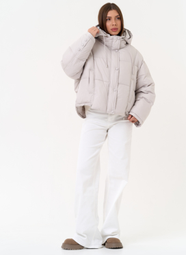 Женский короткий пуховик с капюшоном Женский короткий пуховик с капюшоном