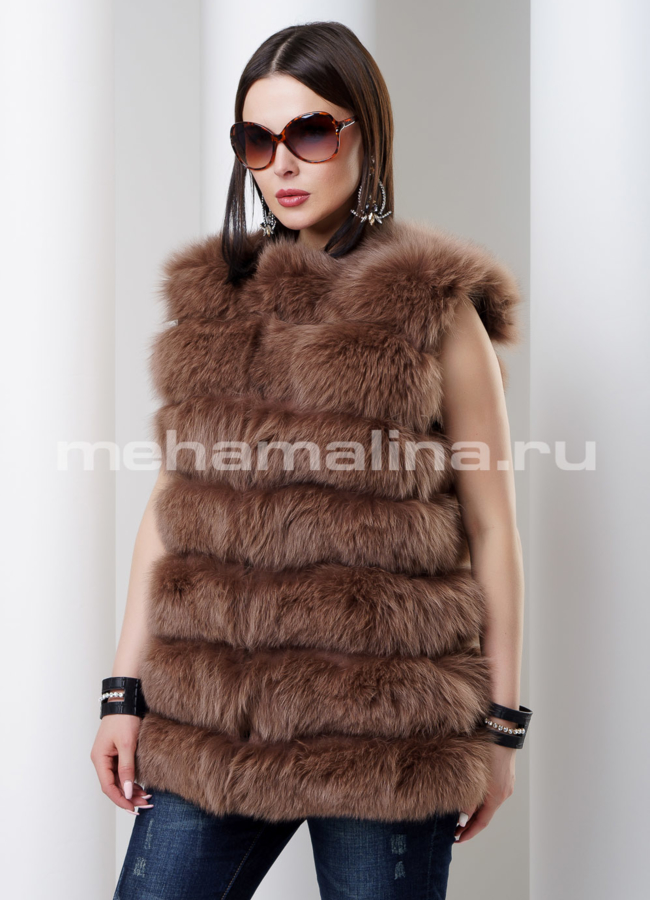 Жакет из песца модель № M-127 универмаг малина