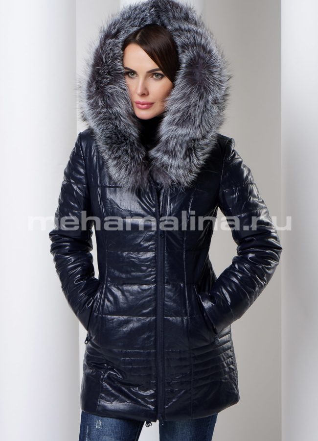 Утепленная куртка  модель № 8108 универмаг малина