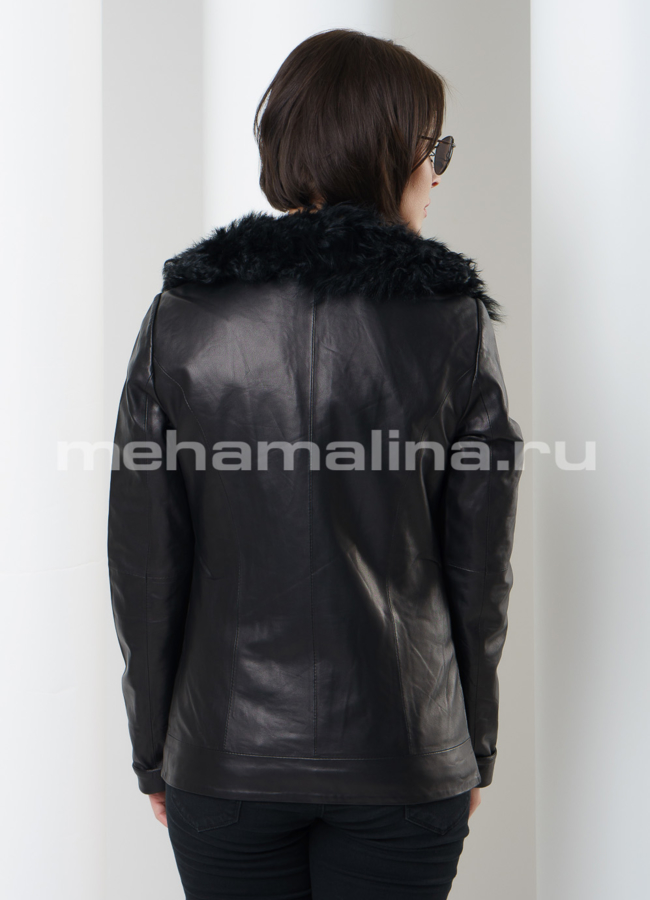 Кожаная куртка модель № K-317 универмаг малина