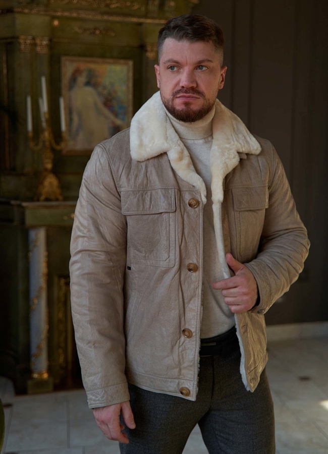 фото Куртка мужская из натуральной кожи модель № 82300