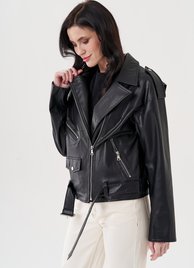 Куртка косуха из эко кожи  модель № 24444 в рассрочку