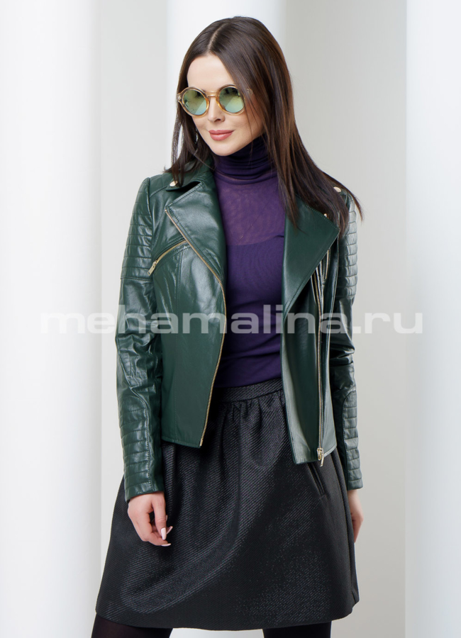 Куртка косуха модель № K-351 меха малина