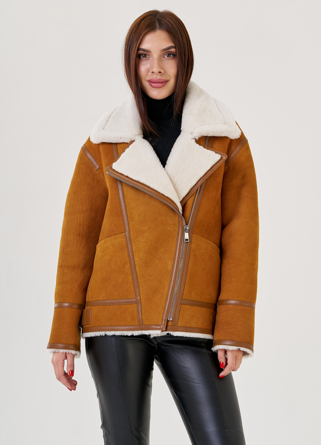 фото Женская дубленка косуха  модель № 23356