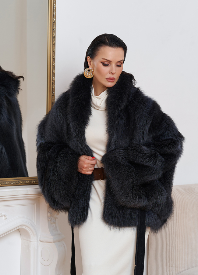 Куртка из меха енота модель № 29541 универмаг малина