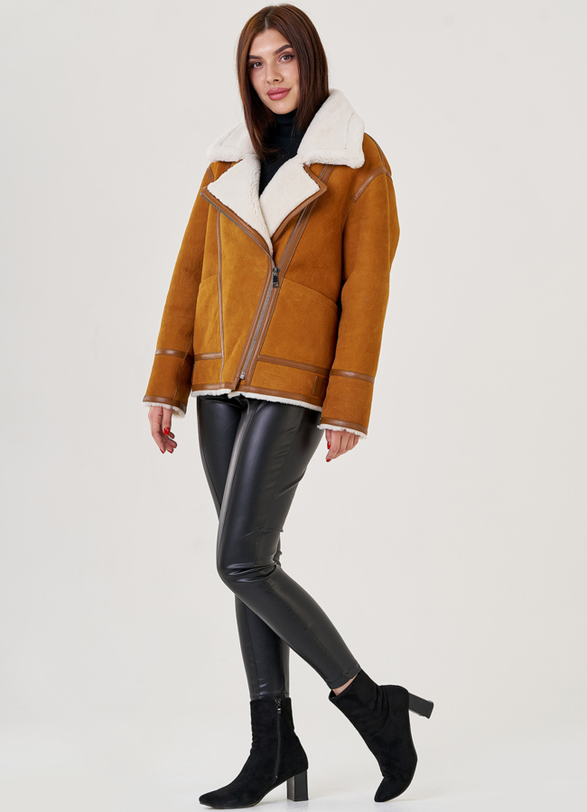 Женская дубленка косуха  модель № 23356 в рассрочку