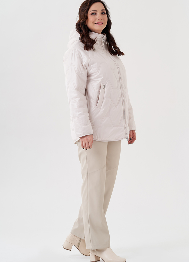 фото Женское полупальто с капюшоном  модель № 23920