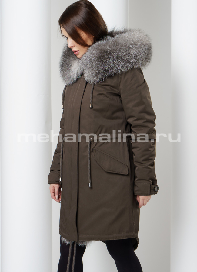 Удлиненная парка модель № П-210 универмаг малина