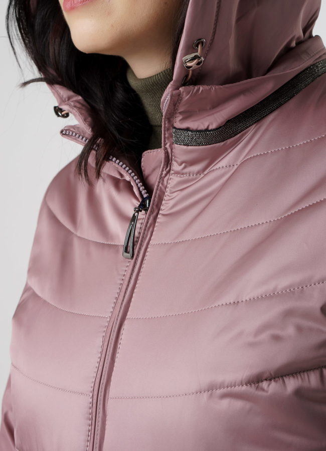 Полупальто женское розового цвета модель № 2001 универмаг малина