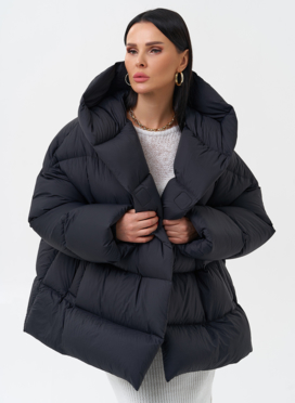 Женский пуховик с капюшоном 