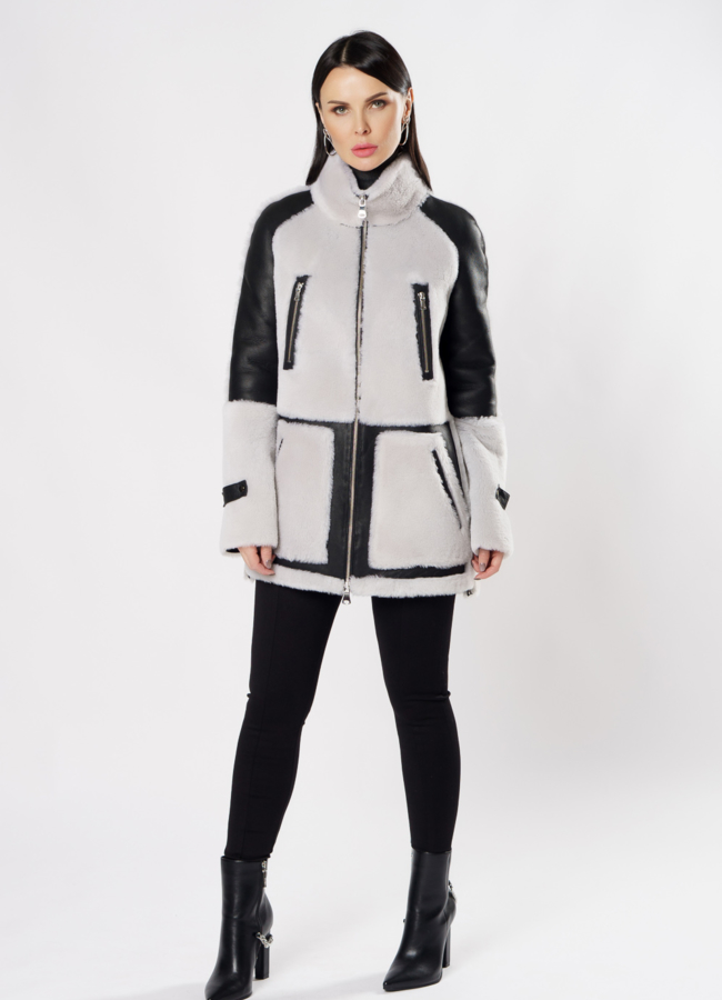 фото Дубленка пилот из натуральной кожи  модель № 3634