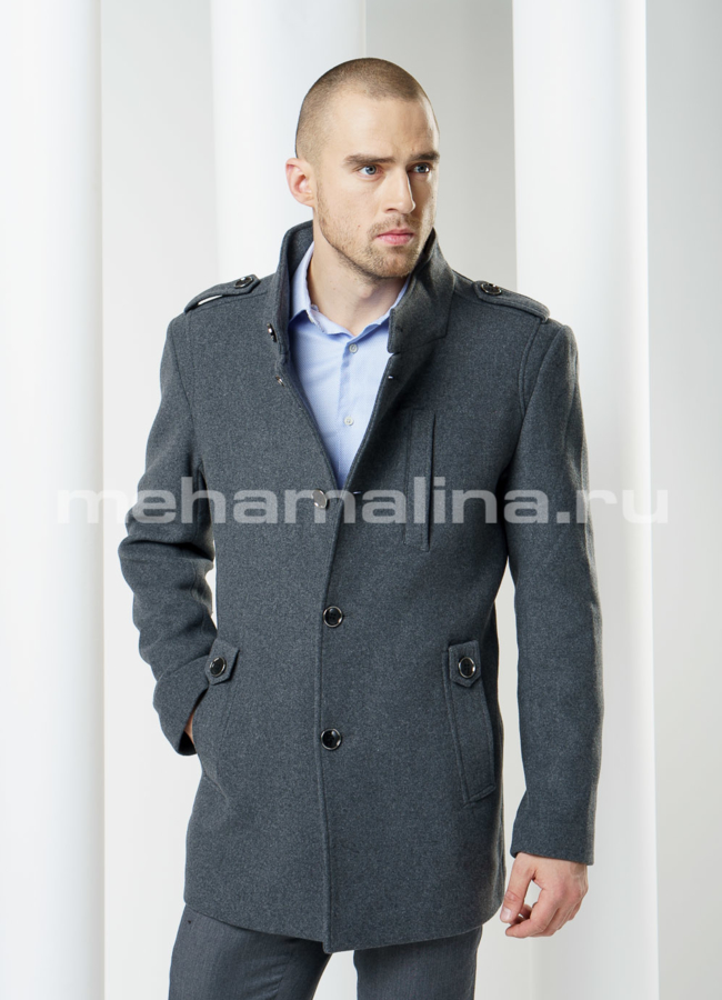 Пальто мужское, воротник стойка модель № PK-3 в рассрочку