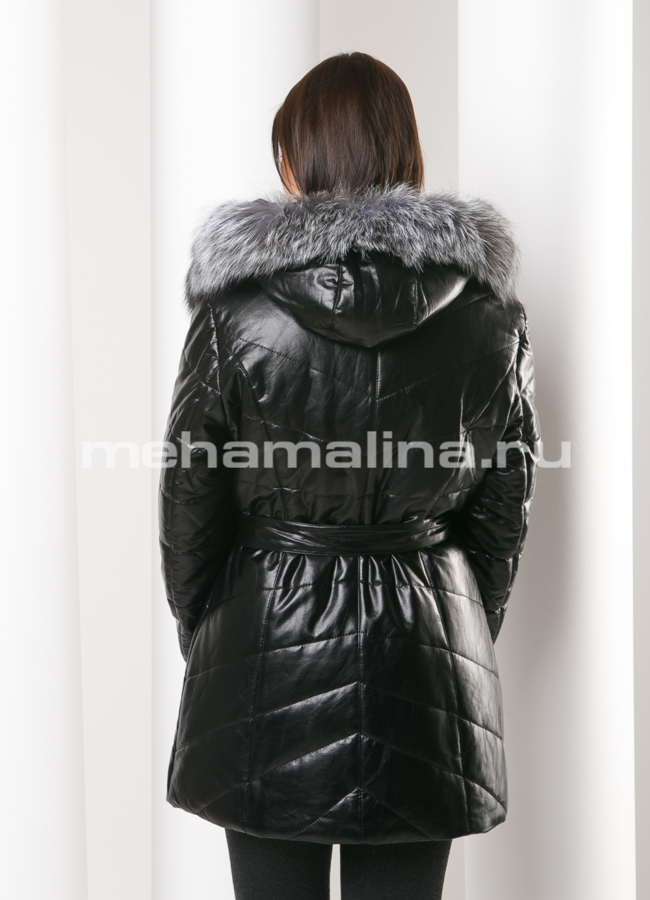 Пуховик с капюшоном модель № П-118 в кредит