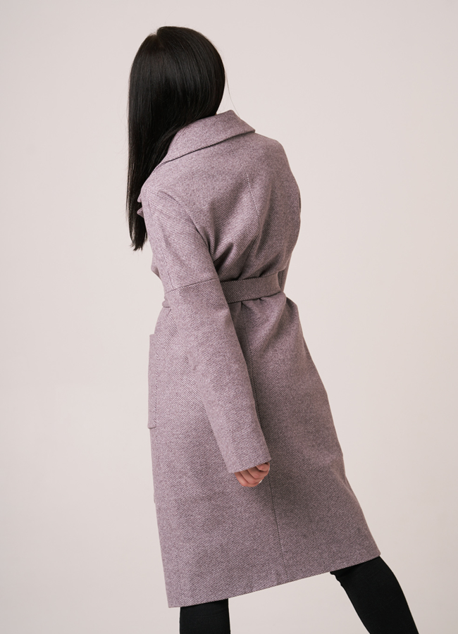 Пальто с поясом модель № 5585 универмаг малина