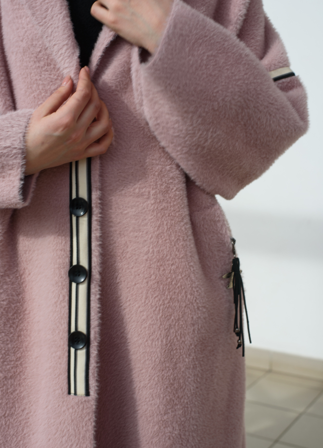 Женский кардиган оверсайз с английским воротником  модель № 22482 универмаг малина