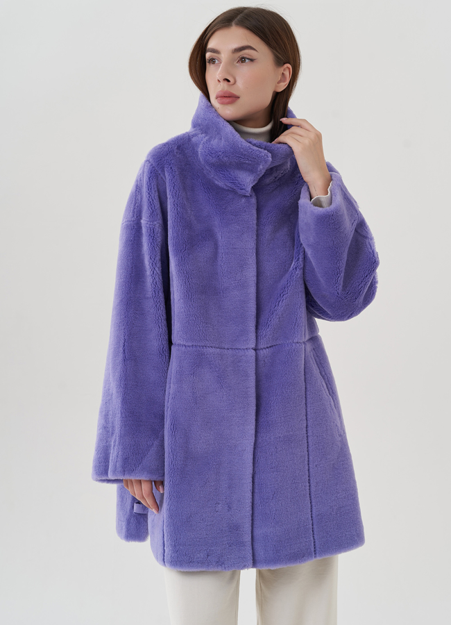 Двухстороннее пальто из натуральной шерсти модель № 25683 универмаг малина