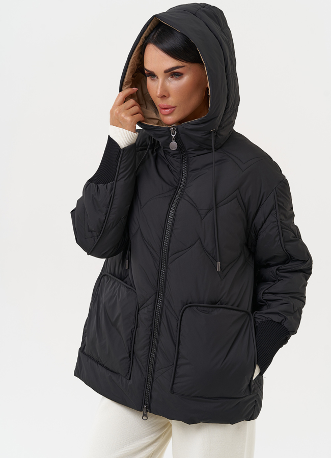 Женская куртка черного цвета модель № 31287 в кредит