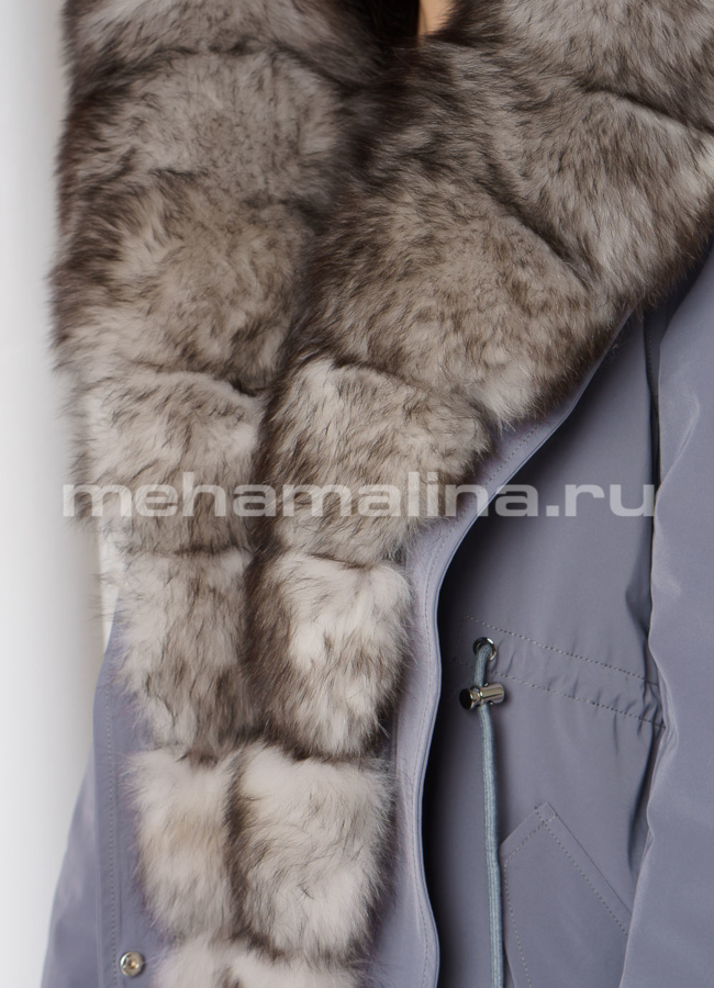 Женская парка с меховой отделкой модель № 3952 универмаг малина