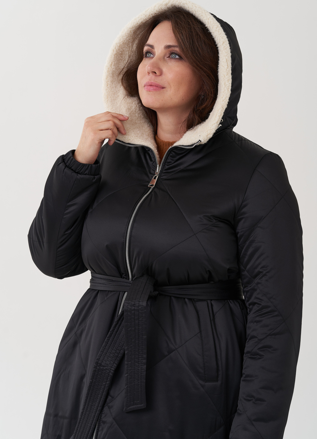 Женское пальто из верблюжьей шерсти  модель № 79175 универмаг малина