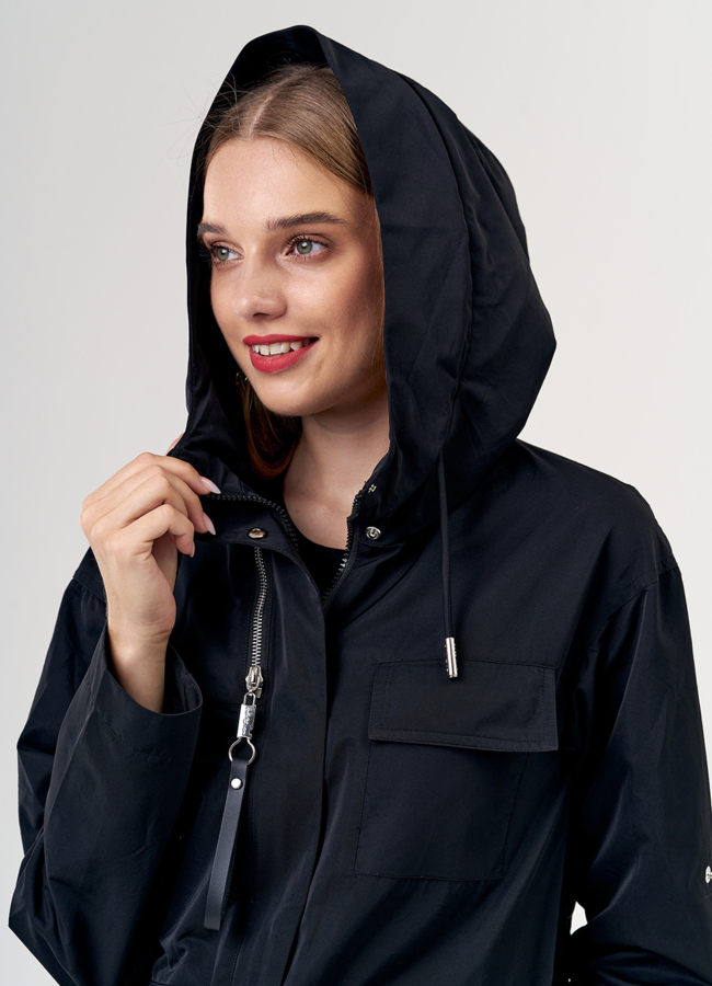 Демисезонная куртка в черном цвете модель № 21232 универмаг малина