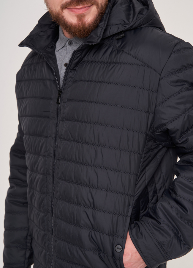 Куртка из текстиля на молнии с капюшоном модель № 221 в кредит