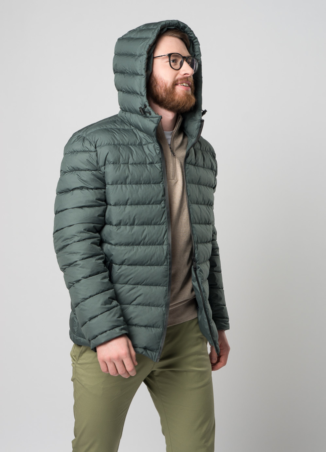 Мужская утепленная куртка с капюшоном модель № M9033 универмаг малина