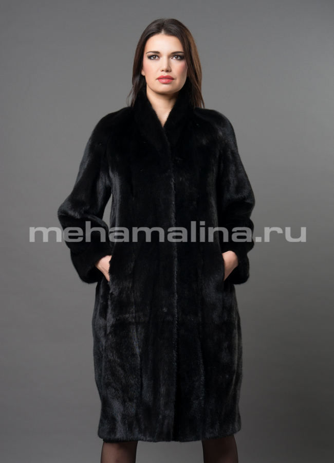 Норковая шуба nafa модель № S-662 меха малина