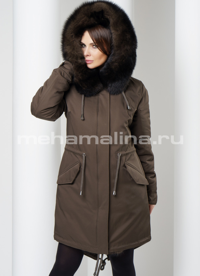 Парка с мехом Malina siberian wear модель № 11986 универмаг малина
