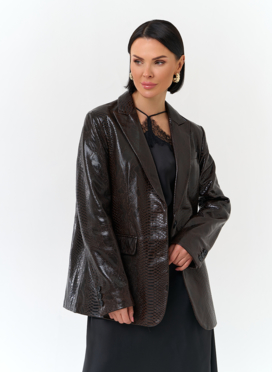 Женский жакет из натуральной кожи